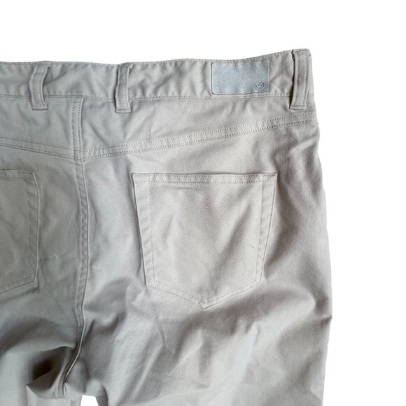 Peter Millar Pants Men 36x32 Tan Golf Performance 5 Pocket Chino Wicking Stretch - Picture 5 of 8